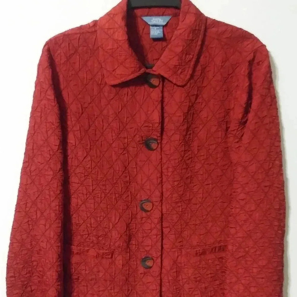 Nappa Valley Red Button up Jacket - Picture 2 of 5